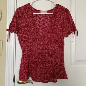 Urban outfitters red blouse size S